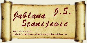 Jablana Stanijević vizit kartica